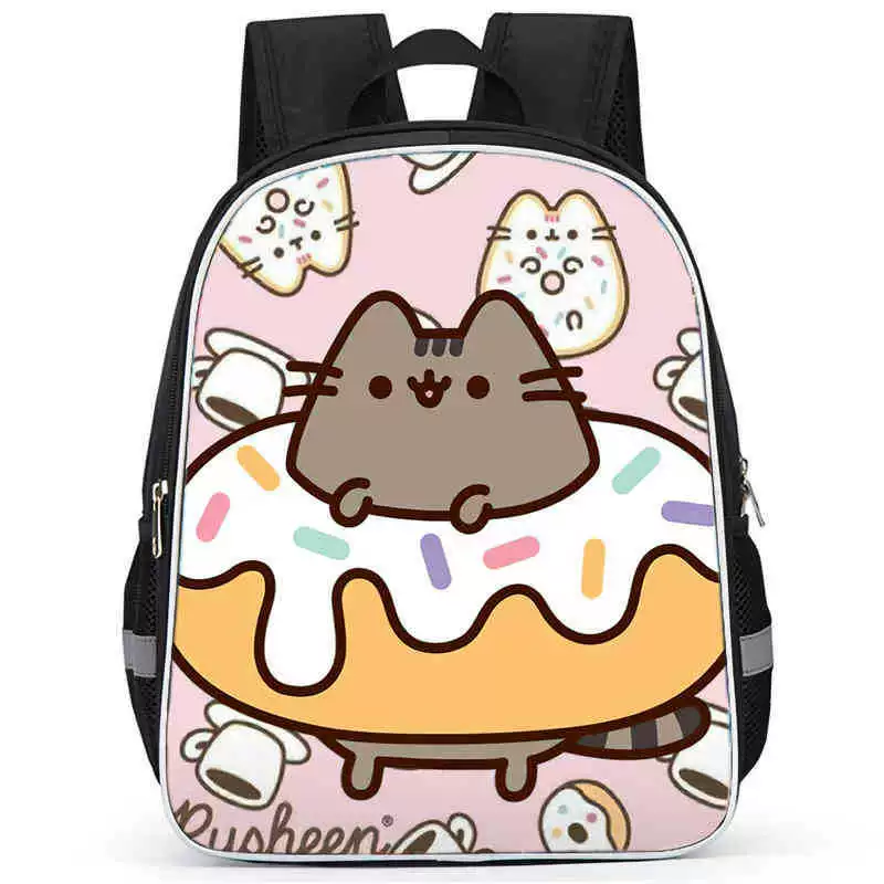 Рюкзак учебный Pusheen Fat Jimao с принтом периферийного типа, через стекло, зарубежная торговля, школьный рюкзак