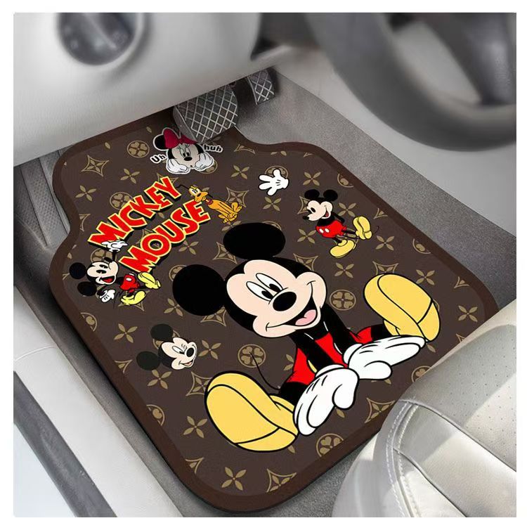 Cartoon Car Floor Mats, Universal Diatom Mud Water-Absorbent Anti-Slip Floor Mats, Wear-Resistant and Dirt-Resistant Single-Piece Full Set of Car Mats Decorative Mats