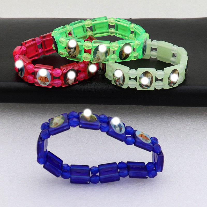 Plastic Pvc Jewelry Accessories, Rosary Beads, Elastic Bracelets, Hand-Woven Pendants, Clothing Accessories, Jewelry