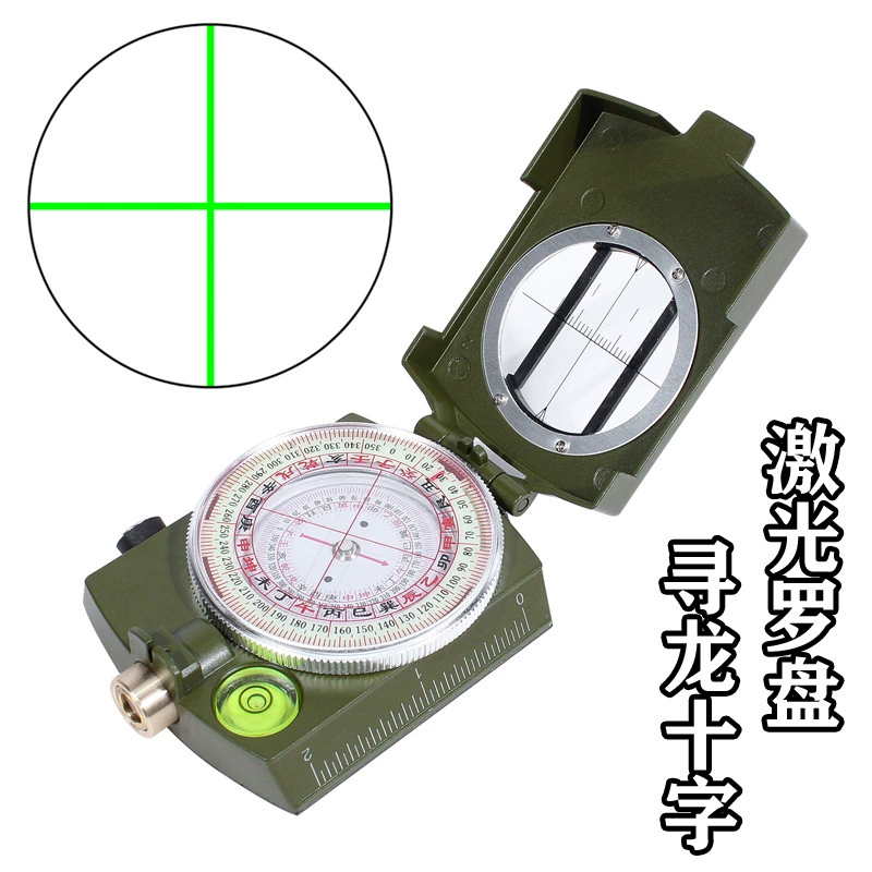 Охотничий крест на дракона лазерный компас фэн-шуй Комплексная пластина 2-дюймовый Карманный компас для начинающих 24 горы