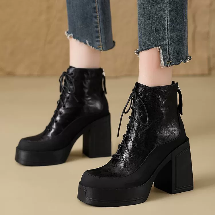 Martens, высокие полусапоги, для подростков, осень