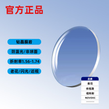 品牌正品防蓝光钻晶膜岩膜洁超高清老花闪光近视眼镜片 1.56-1.74