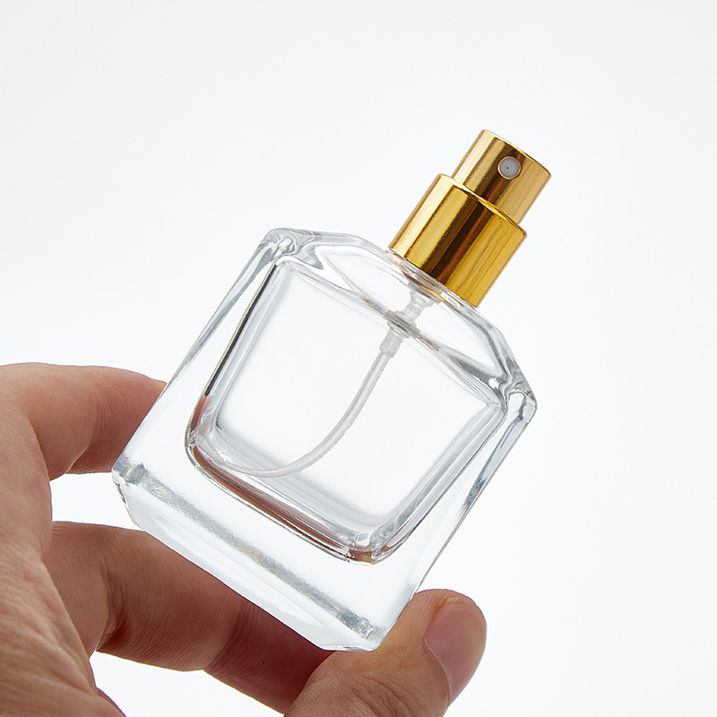 卸売り30ml/100ml四角い透明な香水瓶の口押さえ式スプレー瓶化粧品分注瓶|undefined