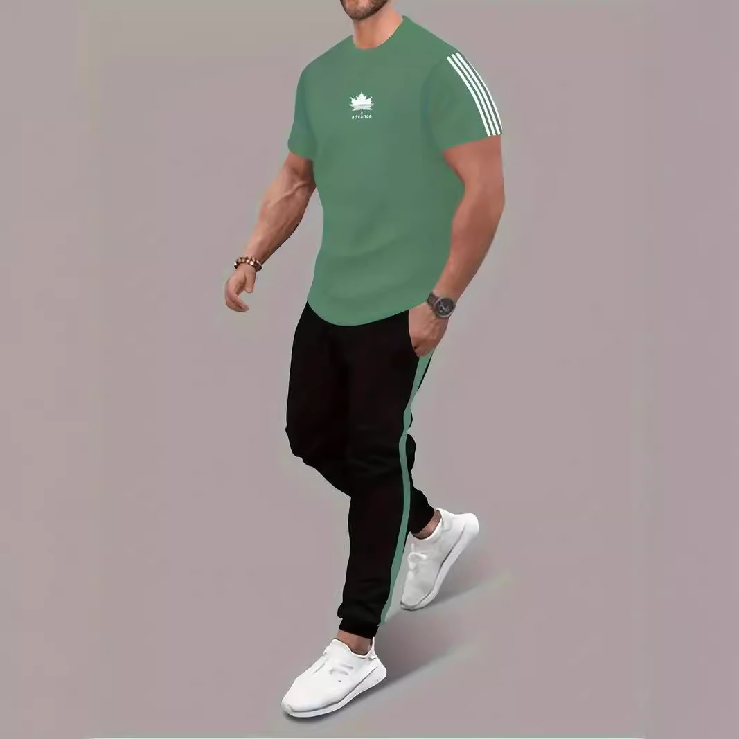 Pantalones de camiseta de manga corta simple de alta calidad para hombre 2024 nuevo producto suelto y cómodo juego de ME13 ML4