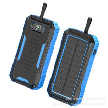 跨境15W无线充太阳能移动电源30000mah带指南针充电宝power bank