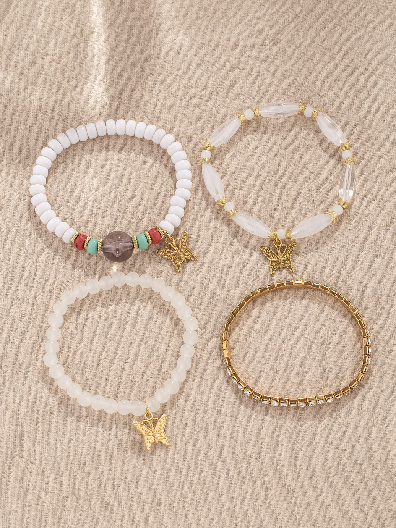 45g Weight Bracelets Classification 1 Set Quantity Casual, Daily, Party Occasion Imitation Pearl, Alloy Material Leaves, Flower Pattern Unisex Gender Beaded, Plating Design Retro Style Retro Leaves Flower Arylic Imitation Pearl Alloy Beaded Bracelets Wholesale 7