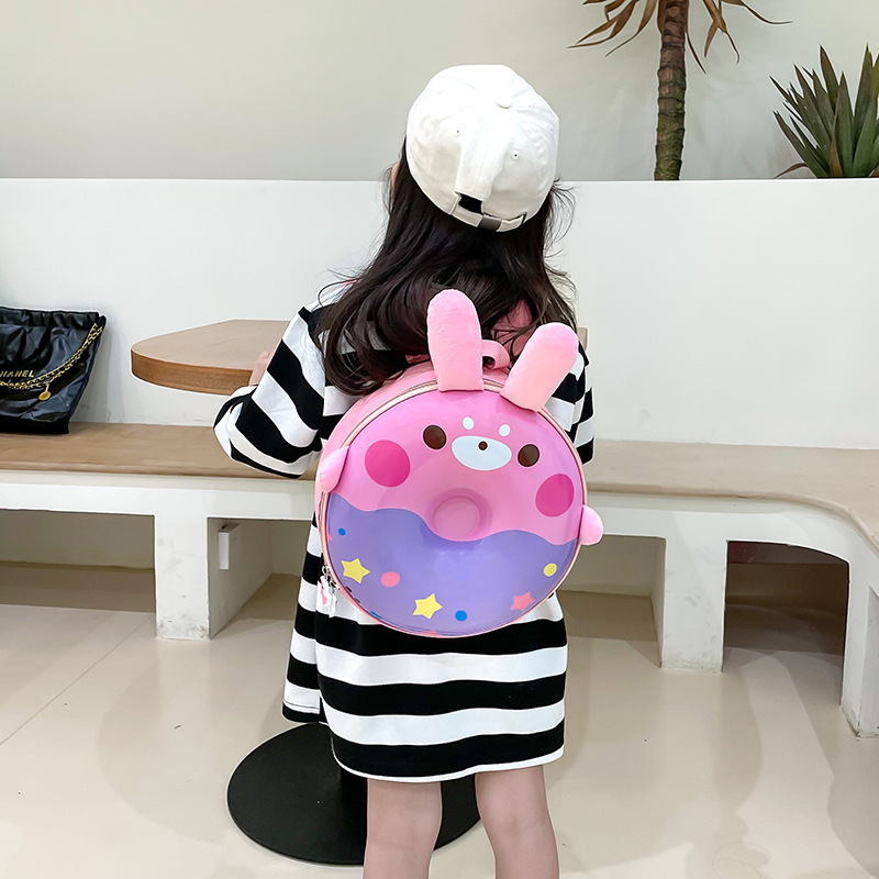 INS nuevo donut kindergarten schoolbag cáscara de huevo personalidad casual mochila para niños accesorios de viaje bolso de las niñas