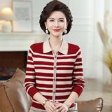妈妈秋装打底衫2025年新款中老年妇女秋冬洋气毛衣上衣针织衫开衫，女装针织衫/毛衣，妃慕昵服饰