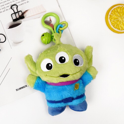 Official Disney Bear Plush Toy, Strawberry Bear Figure Keychain, Stitch Fleece Toy Backpack Hook Decor, Bag Hook Ornament