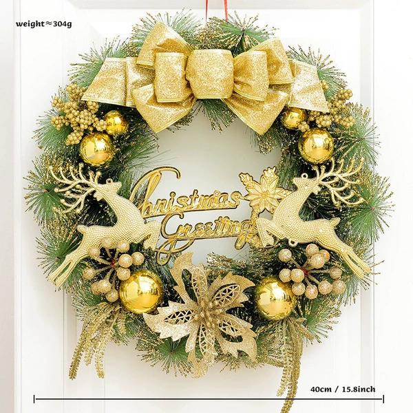40cm double deer flower ring golden color