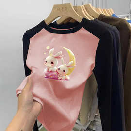 女童德绒打底衫秋冬2025新款儿童加绒上衣内搭女大童冬季长袖t恤