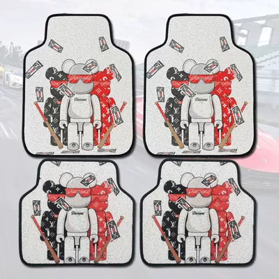 Wire Ring Floor Mats, Universal Universal Foot Pad - universal-car-floor-mats-violent-bear-complete-car-interior-trim-kit-4-piece-set