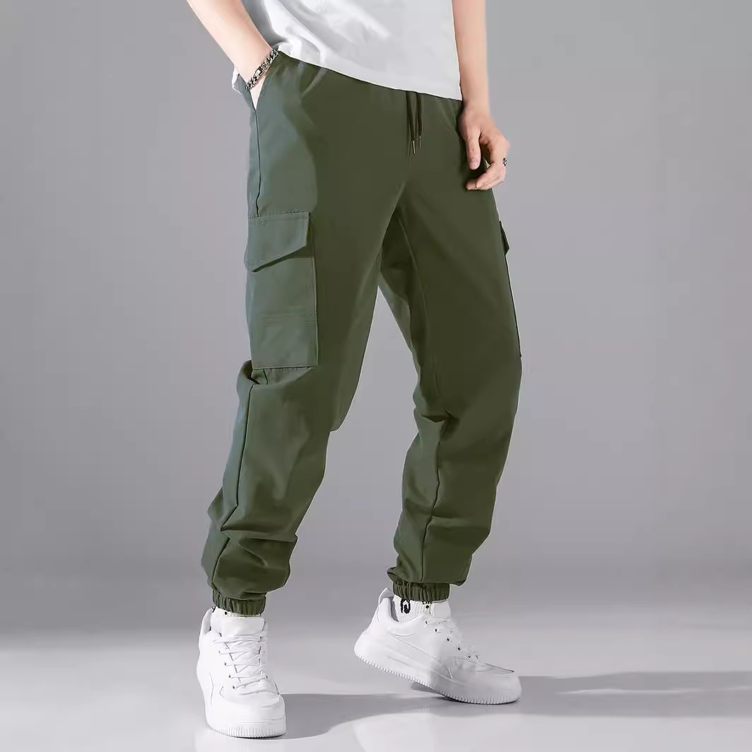Nei Aarbechtshosen, High-Store Casual Leggings mat ville Pocketen, Männer_voghion.com