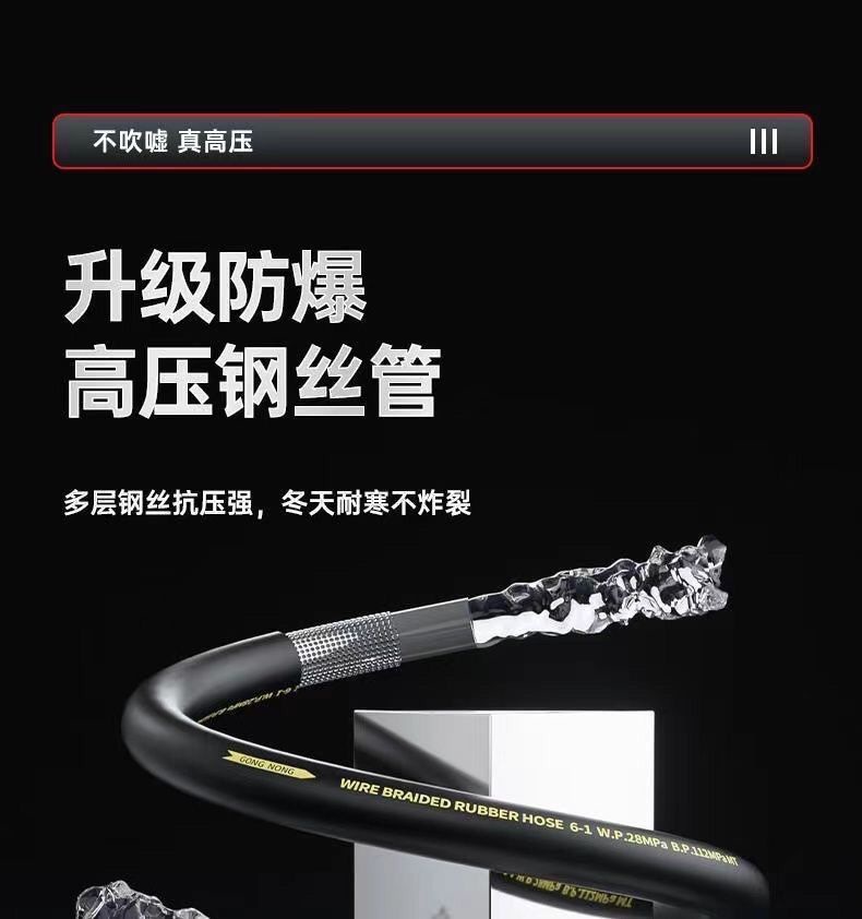 New Black Cat 380 Car Washer Magic Tool for Home Use, 220V High-Pressure Water Pump, High-Power Car Washing Water Gun, Commercial Floor Cleaning