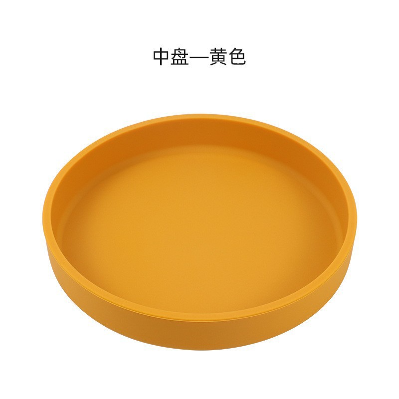 Juego de vajilla de silicona de grado alimenticio para niños, tazón para alimentos complementarios, plato para frutas, hervible, venta caliente en Amazon