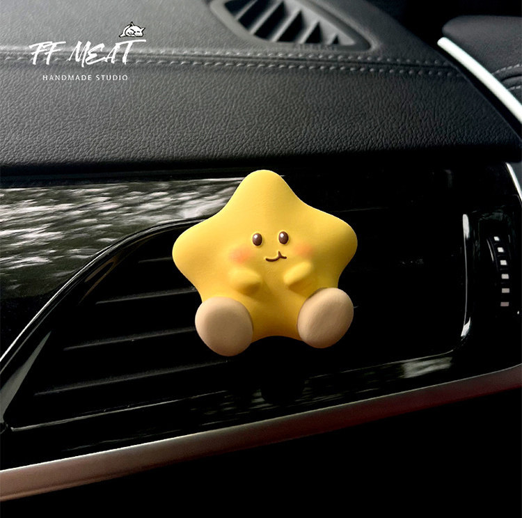 Car Air Freshener with Cute Chubby Star and Cloud Designs for Baby, Car Dashboard Vent Diffuser Decoration Gift