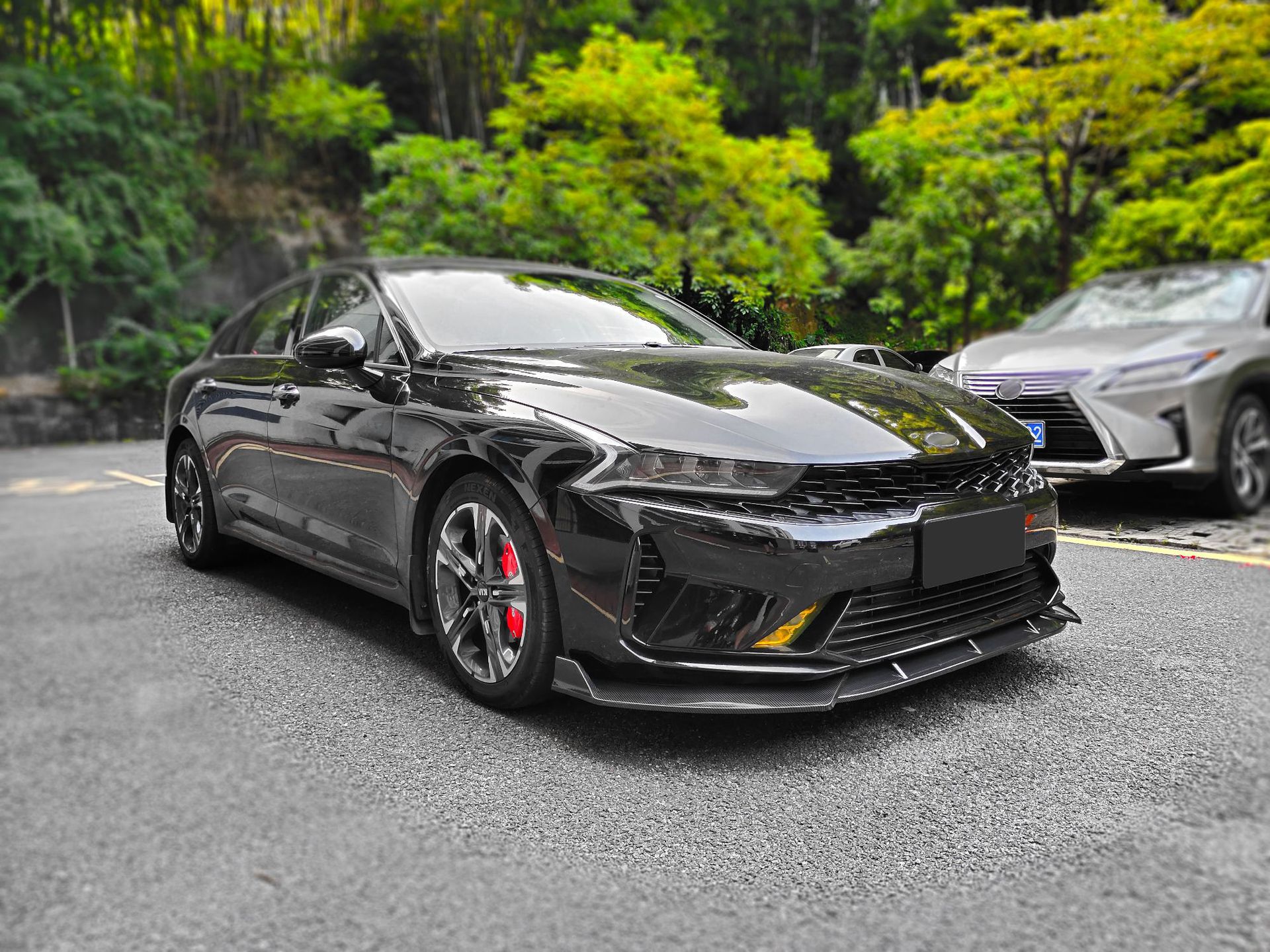 Cross-Border Applicable for 20-25 Kia K5 Kaiku Front Bumper Guard, Front Lip, Front Corner Trim, Small Body Kit, and Sports Package