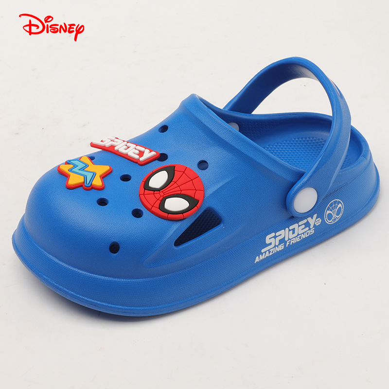 Disney cerrado dedo del pie anticolisión Iron Man zapatillas para niños verano interior antideslizante dibujos animados bebé playa agujero zapatos