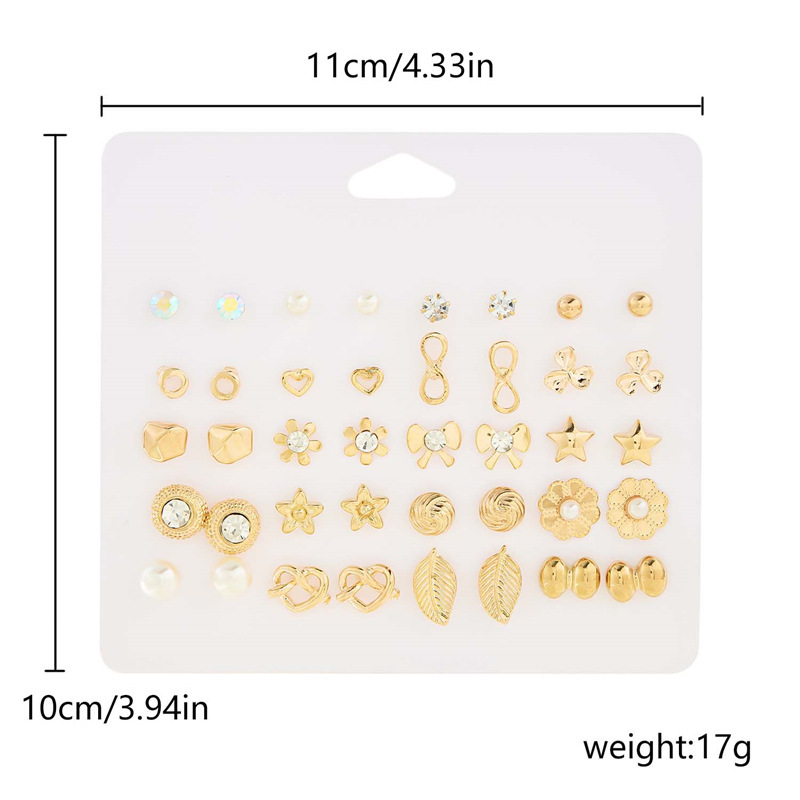 Holiday, Daily Occasion Alloy Material 1 Set Modern Style Classic Style Geometric Heart Shape Butterfly Plating Alloy Rhinestones Earring Sets