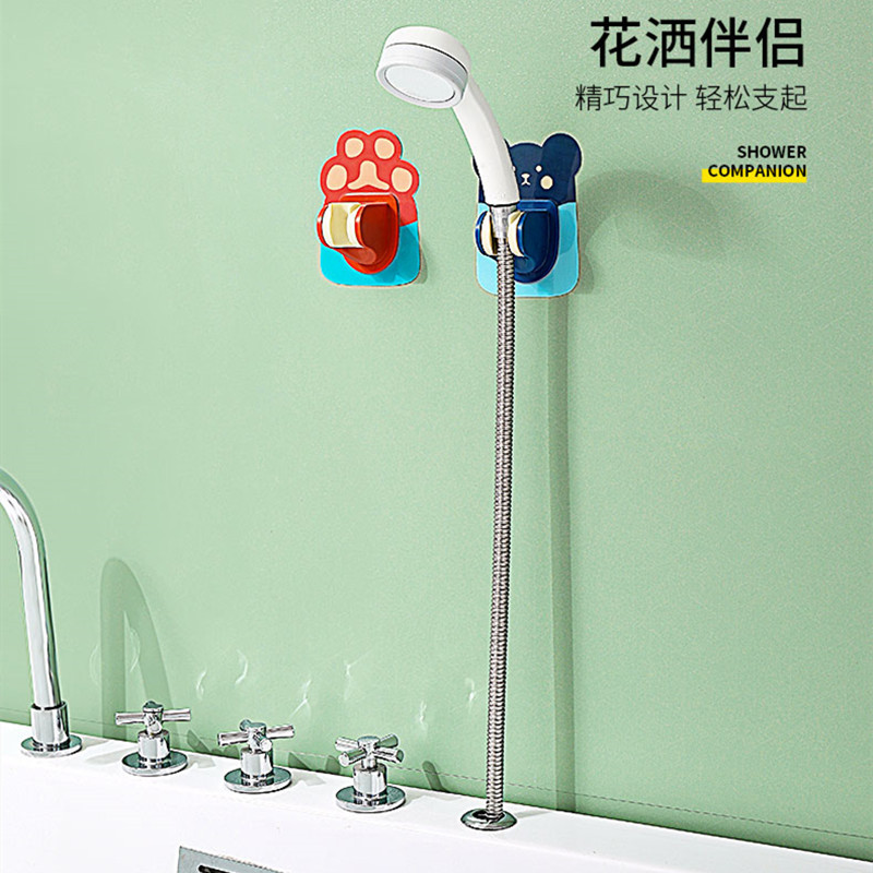 Soporte de ducha sin perforaciones, asiento de fijación, cabezal de ducha de loto ajustable universal, base de ducha de secado al sol al por mayor