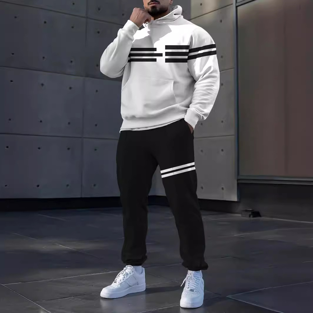 Primavera 2023 nuevo eBay AliExpress Amazon hombres deportes traje casual 3D impreso cuello redondo Pantalones