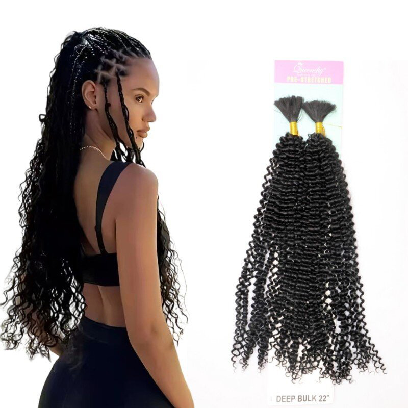 化纤钩针发把deep wave接发束Crochet hair仿人发大辫子跨境|undefined