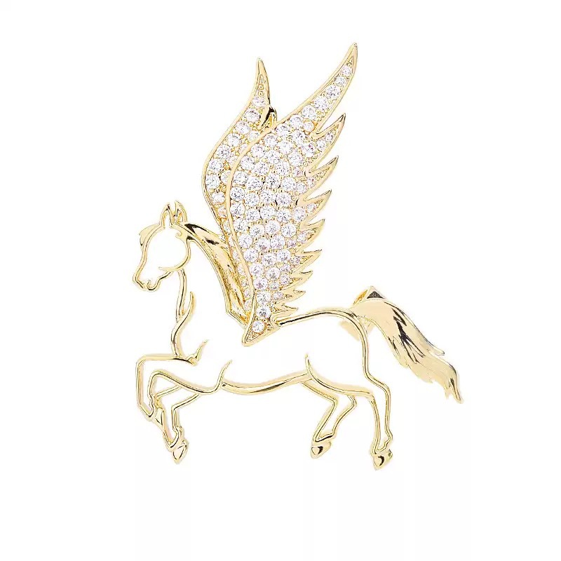 Neue Pegasus-Brosche (2026) – Exquisites hohles kleines Pferd – Hochwertige Accessoires für Herren- und Damenanzüge und -jacken (Großhandel)_voghion.com