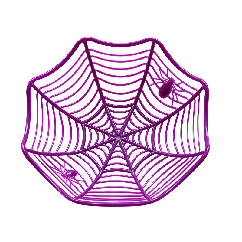 Cesta de frutas de araña de Halloween, bandeja de frutas de araña, esqueleto de araña, bandeja de caramelo, decoración de fiestas, props