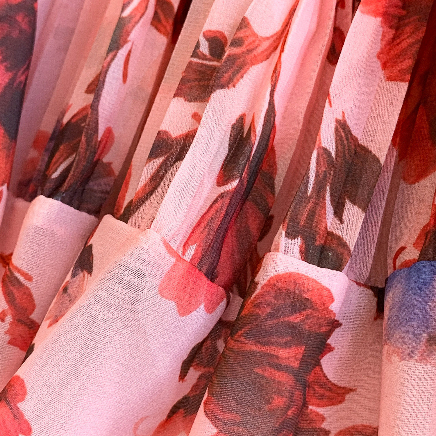 Floral Print Sweetheart Dress for Women with Bow Tie round Neck Flutter Sleeves Waist Tie Ruffled Hem Versatile Design_ecoleips.com