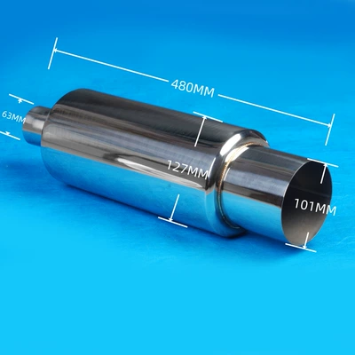 Car Vortex Tornado Straight-Through Tail Section Universal Modified Stainless Steel Exhaust Pipe Sound Silencer Manufacturer Wholesale (Exhaust pipe) - 03-127-5inch-diameter