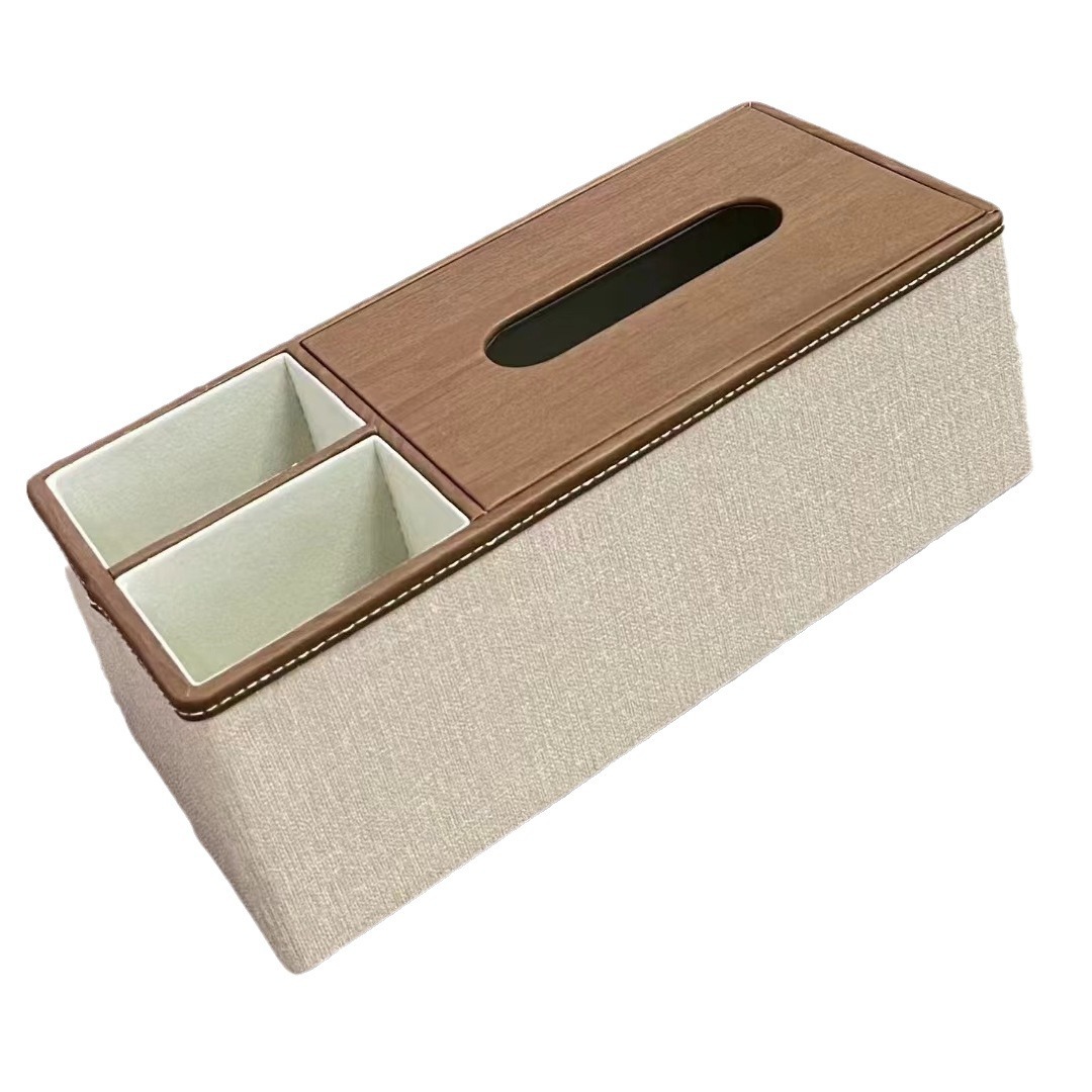 Simple caja de pañuelos de cuero Hotel Club B & B hogar sala de estar mesa de café caja de almacenamiento caja de pañuelos de cuero multifuncional
