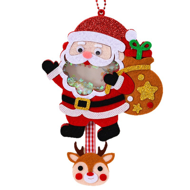 Regalos de Navidad no tejidos shaker llaver para niños hechos a mano DIY material paquete de decoración colgante pequeño regalo