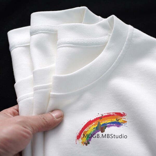 Cotton summer T-shirt with a round collar for men and women