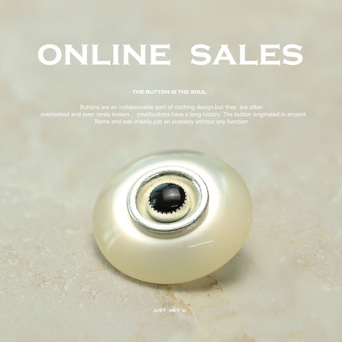 [Yisen] Xiaoxiang socialite style resin eyes pearlescent buttons suit jacket sweater buttons fur coat buttons
