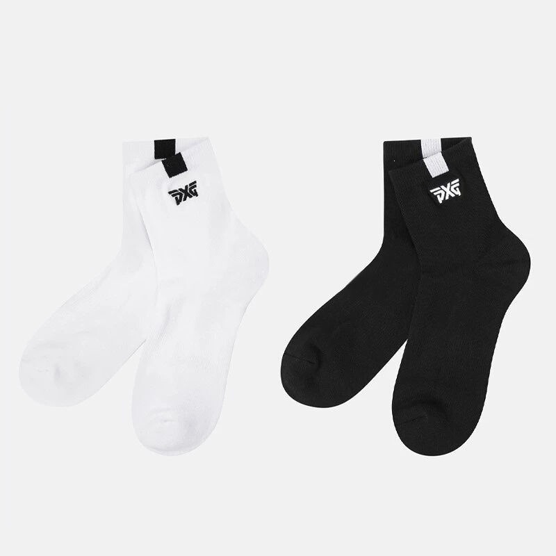 Four Seasons Golf Socks Men's Versatile Elastic Breathable Mid-Tube Sports Socks Sweat-Absorbent Outdoor Trendy Short Socks