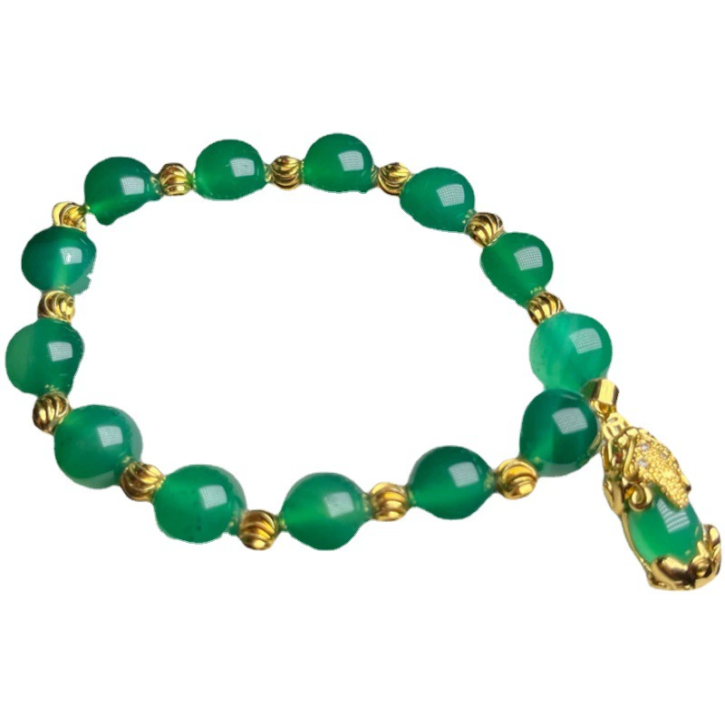 Agate beads, beaded bracelet, pendant, ice imitation