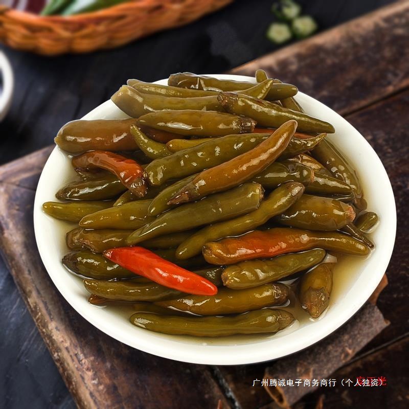 腌制小辣椒咸菜农家自制小米椒尖椒尖椒酱菜朝天椒泡椒下饭菜群木