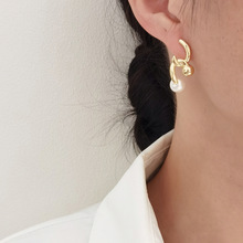 HYACINTH日韩国新款潮耳饰极简金属几何耳环时髦个性设计感耳坠