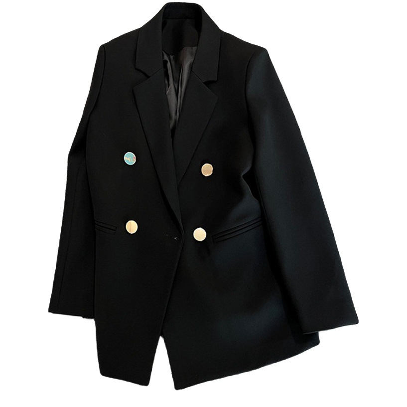 Saco de Vestir para Mujer con Botones Metálicos, Cuello de Solapa, Manga Larga, para Oficina y Uso Casual