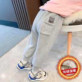 女童加绒裤子宝宝休闲裤秋季棉裤2025新款休闲女童裤子儿童裤子