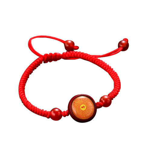 Cinnabar bracelet, green tara, can be customized with patterns, Zakilam men and women, new Chinese style hand-woven hand rope thangka
