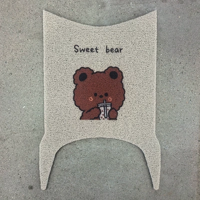 Electric vehicle foot mat | and Non-Slip Pedal Mat - milk-tea-bear-yadi-q17y-g
