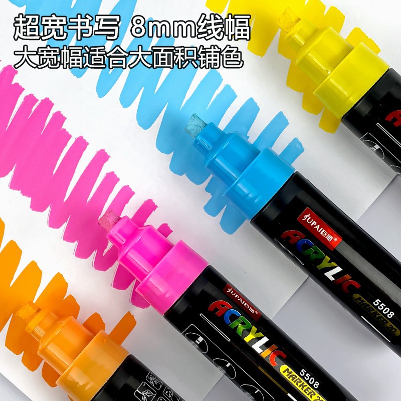 Marcador acrílico de gran capacidad de 65g, bolígrafo de graffiti impermeable de secado rápido, marcador gigante ancho de 8mm, material de pintura al por mayor