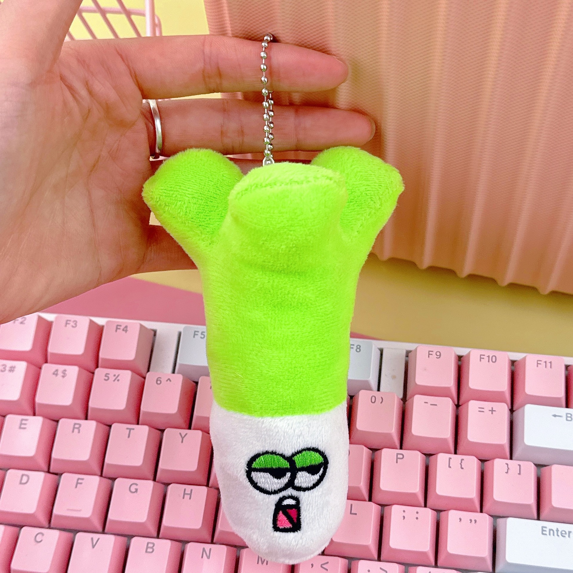Smile face+bead chain