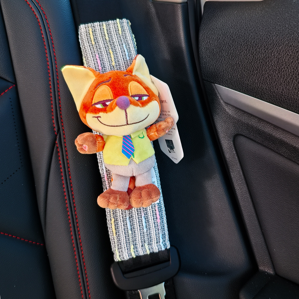 Protector de cinturón de seguridad de peluche para coche