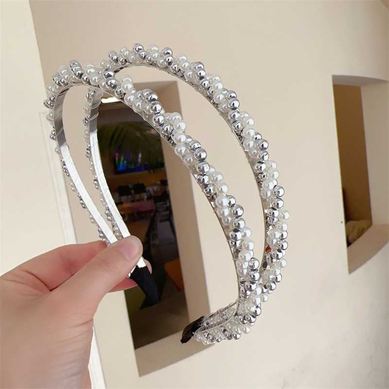 Baroque Style Twist Imitation Pearl Alloy Hair Band display picture 5