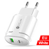 Candy PD12W mobile phone charger 2.4A European and American British regulatory charging Type-C adapter PD+USB charging