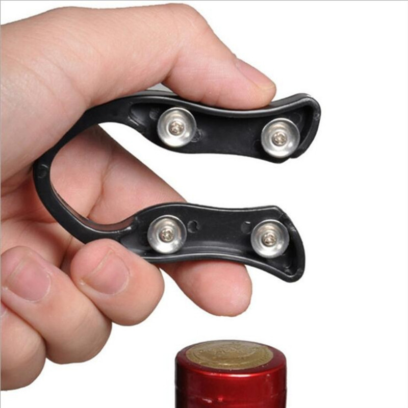 Black Plastic Wine Cork Cutter, Red Wine Foil Bottle Lip Cutter, Portable Small U-Shaped Cutter