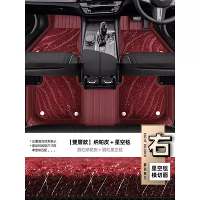 Universal Foot Pad | Carpets, Car Floor Mats, and Surrounds - double-layerstarry-sky-blanket-burgundystarry-sky-blanket-lower-layer-nappa-leather