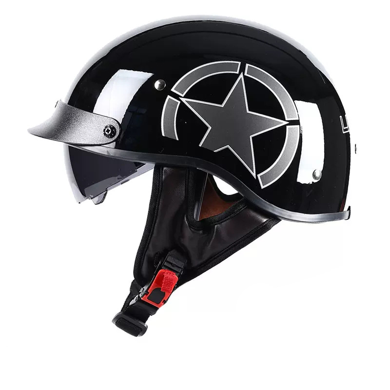 Casco retro de media cara con certificación 3C, casco de motocicleta con visera, casco de seguridad para vehículos eléctricos, casco de motocicleta, exportación de fábrica, DOT